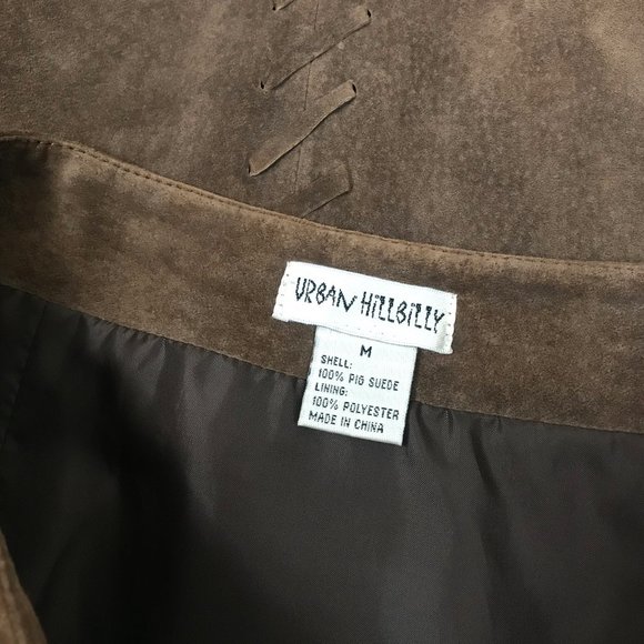 Urban hillbilly genuine suede fringe skirt M - Picture 2 of 6